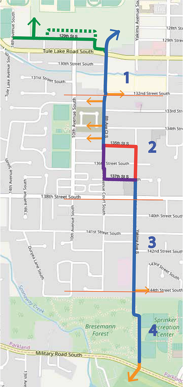 map of parkland trail